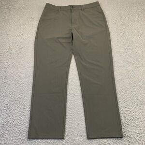 Vuori Meta‎ Chino Pant Mens 32x28 Performance Golf Oregano Green V430 Flat Front